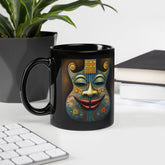 Dynamic Dunes Black Glossy Mug - Beyond T-shirts